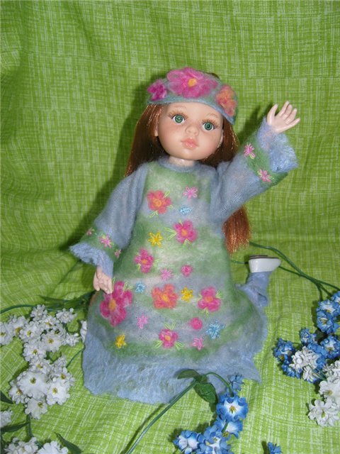 Предвестница лета. Самодельный наряд для куклы из авторской ткани (фото 4)