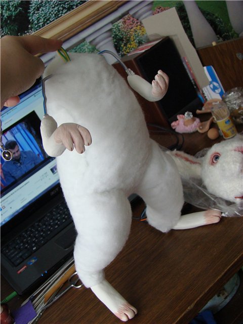 Белый кролик по мотивам рассказа об Алисе. Авторская кукла Кондрашовой Ирины (фото 7)