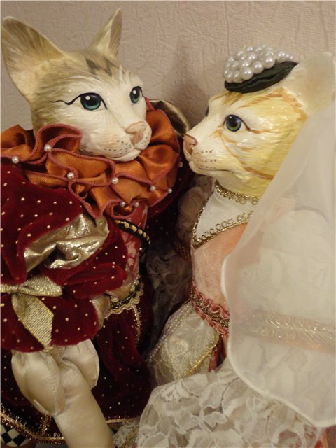 Повесть о Ромео и Джульетте. Куклы-коты коты из фарфора - Katerines collection