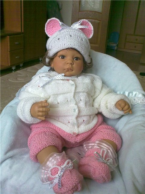 Костюм "Мышонок"- вязанная одежда для кукол