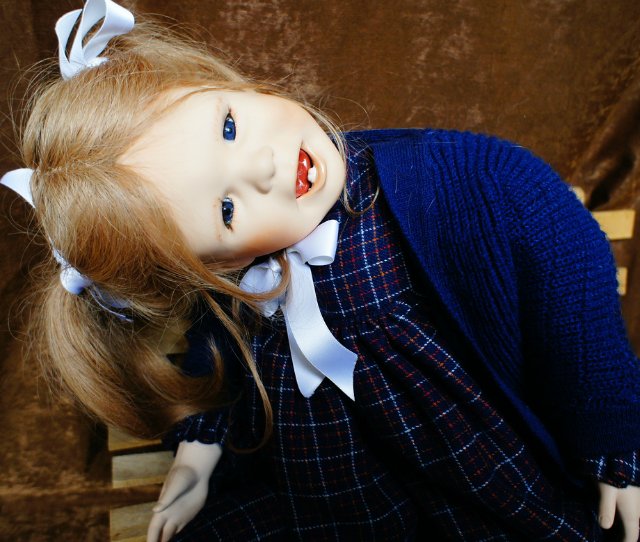 Фарфоровая авторская кукла "Забияка" - рыжий лучик Весны (фото 7)