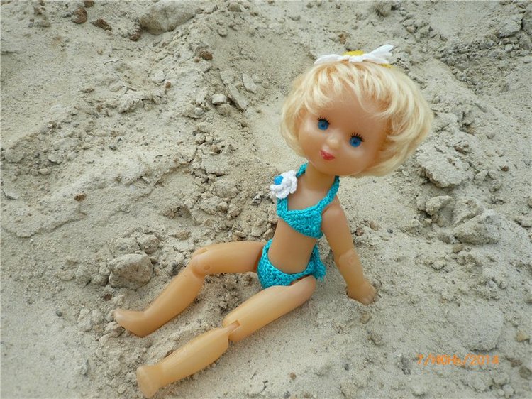 Бабушкина помощница. Винтажная шарнирная куколка Светочка (фото 10)