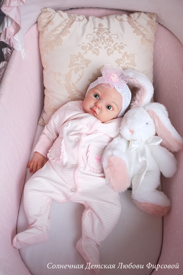 Малышка реборн Лолочка из одноименного молда от Adrie Stoete. Художник- Любовь Фирсова (фото 7)