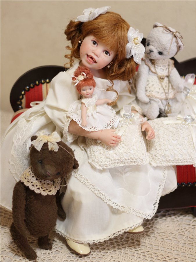 Тебя солнце улыбкой своей обласкало и наполнило жизнью и светом своим … авторская кукла Джули Фишер, Julie Fischer