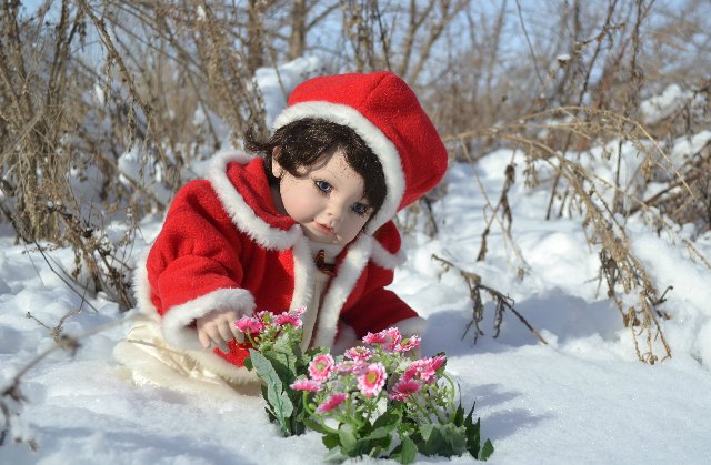 За корзинкой подснежников... Кукла Adora (фото 10)