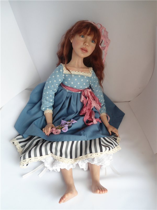 Моя первая авторская кукла - болтушка. Новенькие нового года (фото 5)