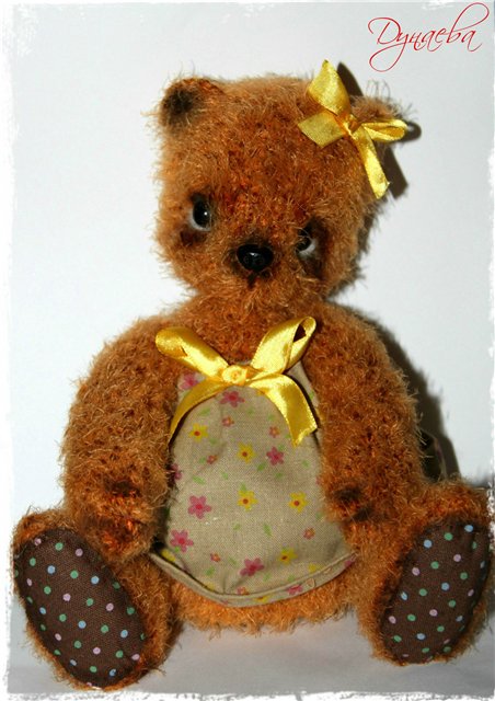 Мишка Соничка. Игрушка вязанная крючком