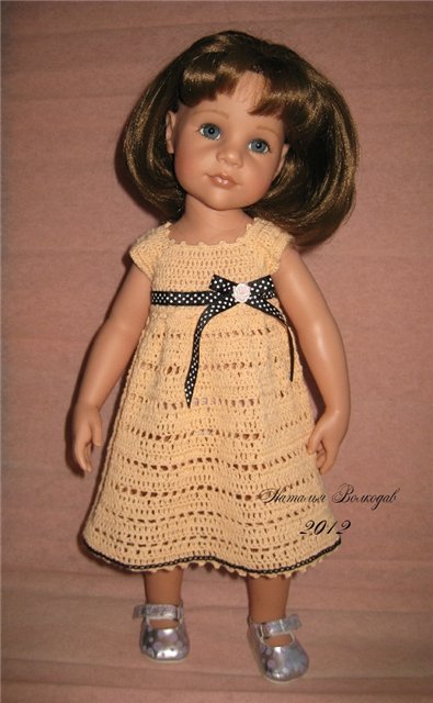 Платья цвета крем-брюле, куклы Гётц (фото 7)