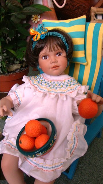 Из коллекции маленьких очаровашек Анны Tиммерман - фарфоровая кукла Orange Blossom