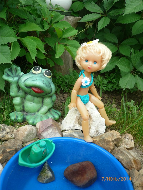 Бабушкина помощница. Винтажная шарнирная куколка Светочка (фото 7)