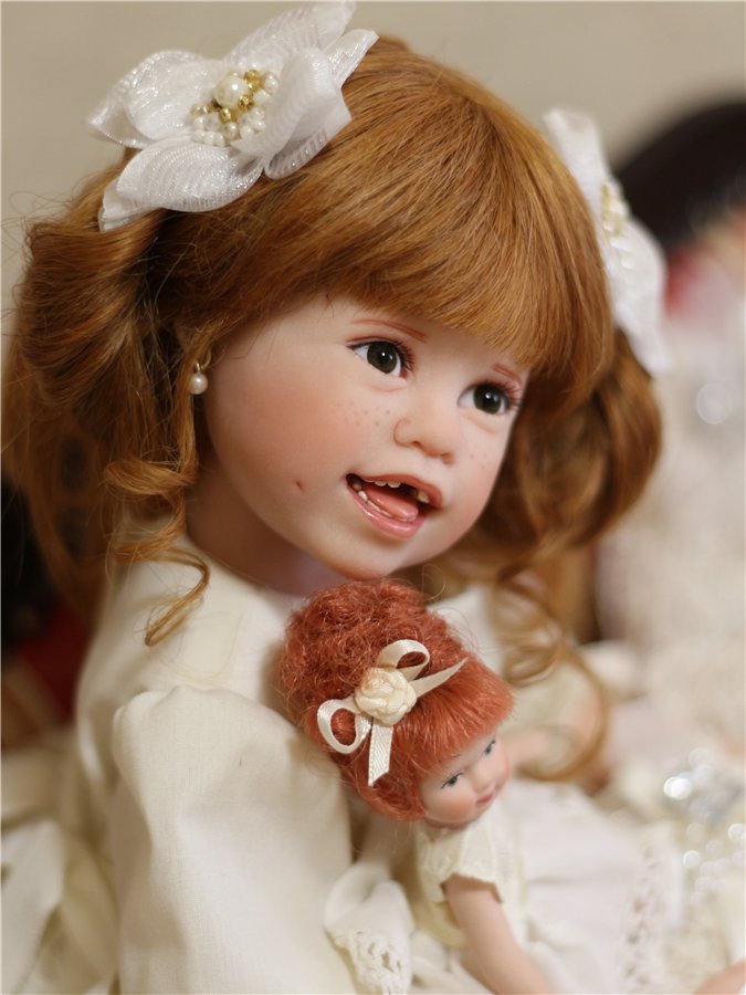 Тебя солнце улыбкой своей обласкало и наполнило жизнью и светом своим … авторская кукла Джули Фишер, Julie Fischer