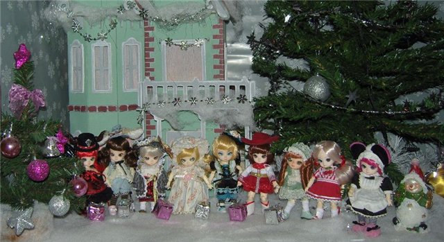 Новогодняя декорация с куколками Ai (фото 5)