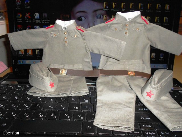 МК Солдатская форма 1941-1945 года для кукол