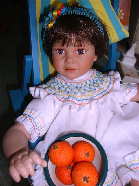 Из коллекции маленьких очаровашек Анны Tиммерман - фарфоровая кукла Orange Blossom