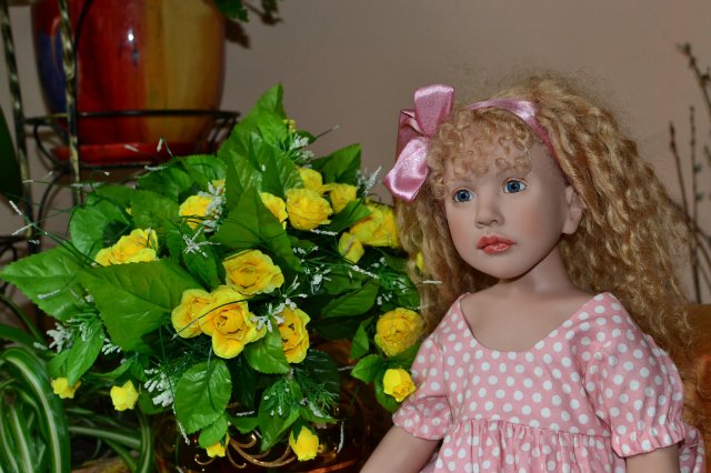 Платье в горошек. Коллекционная кукла Zwergnase, Eugenia (фото 5)