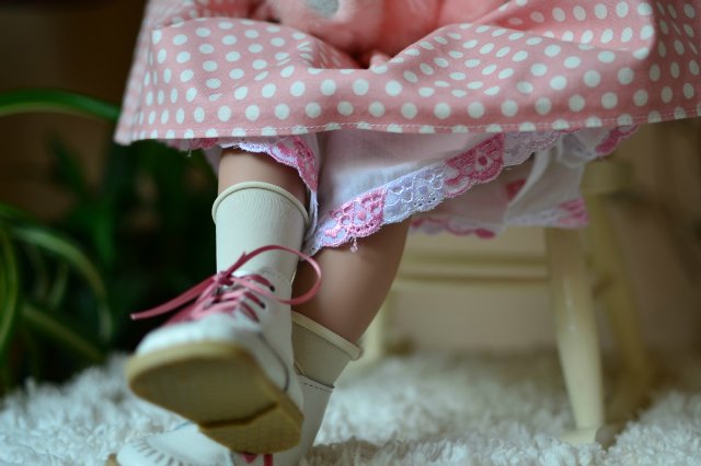 Платье в горошек. Коллекционная кукла Zwergnase, Eugenia (фото 2)