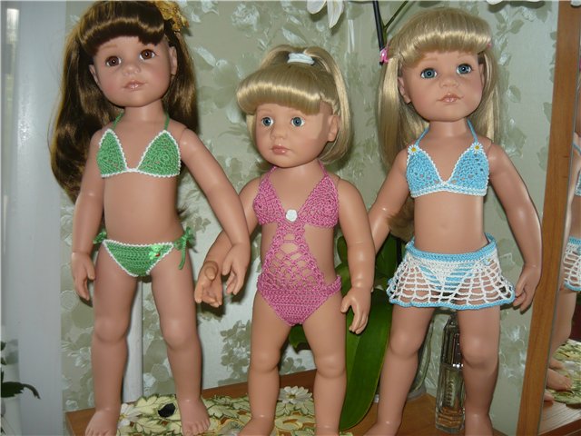 А вот и наши купальники для кукол готовы