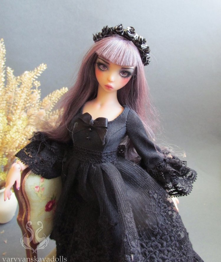 Готическая шарнирная кукла по имени Лаванда (фото 7)