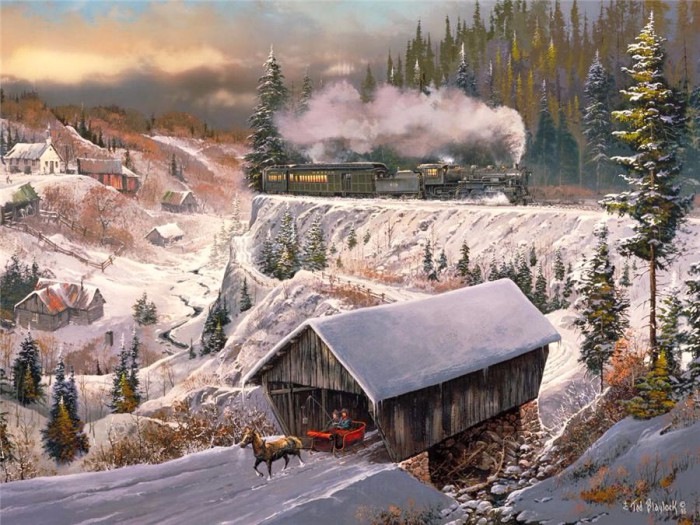 С Наступающим 2017 Новым Годом! ЗИМНЯЯ СКАЗКА. ХУДОЖНИК TED BLAYLOCK (фото 9)